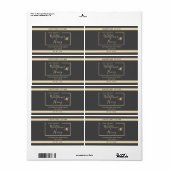 Minimale moderne honingbijenhoningpot Classi Etiket (Full Sheet)