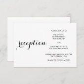 Minimale moderne huwelijksreceptie Kaart (Voorkant / Achterkant)