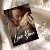 Minimale Moderne I Love You Photo Replace Insert Briefkaart