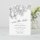 Minimale moderne kaart van Boothbay Harbor (Staand voorkant)