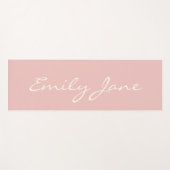 Minimale moderne kalligrafie Blush roze naam Yogamat (Voorkant (horizontaal))