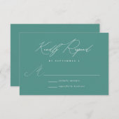 Minimale moderne kalligrafie RSVP (Voorkant / Achterkant)