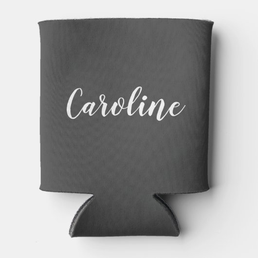 Minimale moderne kalligrafie, zwart wit blikjeskoeler (Voorkant)