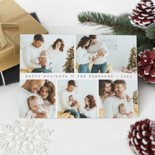 Minimale moderne kerstfotoshoot feestdagenkaart