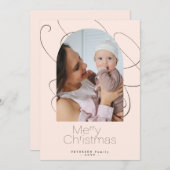 Minimale moderne Kerstmis Feestdagenkaart (Voorkant / Achterkant)