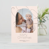 Minimale moderne Kerstmis Feestdagenkaart (Staand voorkant)