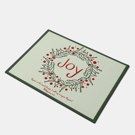 Minimale moderne kerstvreugde met scripts deurmat (Schuin)