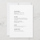 Minimale moderne kunst deco in één bruiloft kaart (Achterkant)