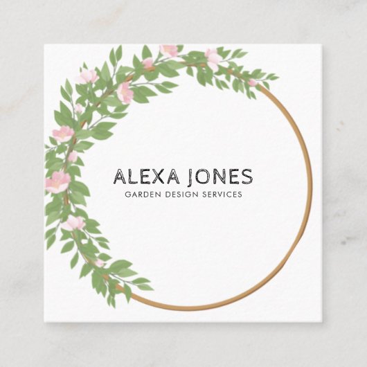 Minimale moderne landschapsverzorging vierkante visitekaartje (Voorkant)