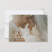 Minimale moderne legante bruiloft bedankkaart (Voorkant)