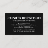 Minimale moderne lijnverf Tan Spray Visitekaartje (Achterkant)