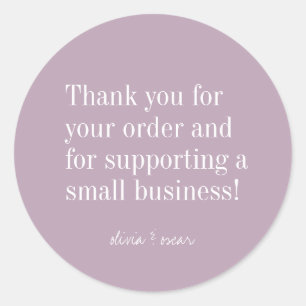 Minimale moderne, Lila redbare, moderne versie - D Ronde Sticker