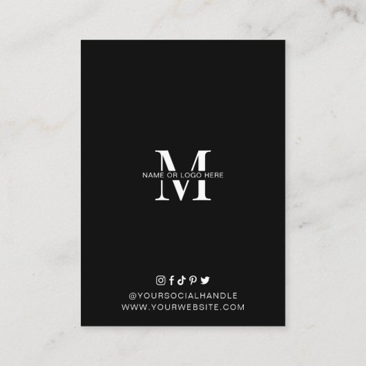 Minimale moderne Logo juwelen-Kaarten Visitekaartje (Achterkant)