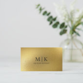 Minimale moderne luxe goud visitekaartje (Staand voorkant)