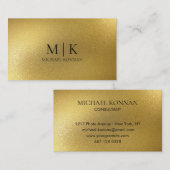 Minimale moderne luxe goud visitekaartje (Voorkant / Achterkant)