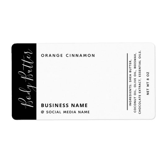 Minimale moderne luxetiket wit label (Voorkant)
