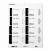 Minimale moderne luxetiket wit label (Full Sheet)