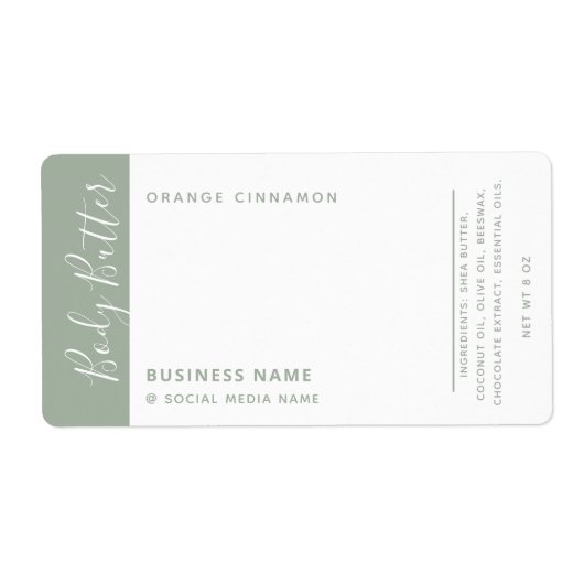 Minimale moderne luxetiket wit label (Voorkant)