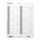 Minimale moderne luxetiket wit label (Full Sheet)