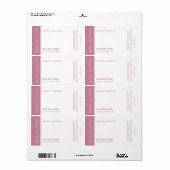 Minimale moderne luxetiket wit label (Full Sheet)