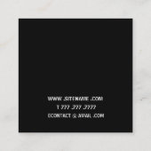 Minimale moderne make-up artist zwart wit vierkante visitekaartje (Achterkant)