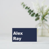 Minimale moderne marine White Visitekaartje (Staand voorkant)