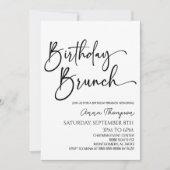 Minimale Moderne Minimalistische Verjaardag Brunch Kaart (Voorkant)