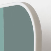 Minimale moderne Mint Green Turquoise Retro Stripe Pickleball Paddle (Links Detail)