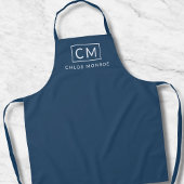 Minimale moderne monogram naam Classic Blue Schort