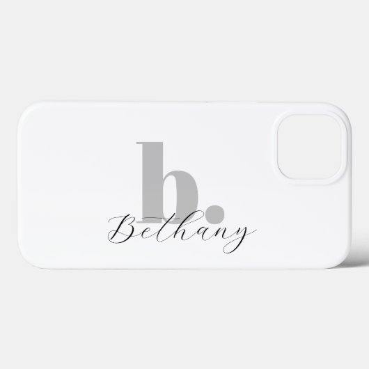 Minimale moderne monogram scriptnaam Case-Mate iPhone case (Achterkant (horizontaal))