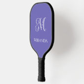 Minimale moderne naam en monogram in Paarse lavend Pickleball Paddle (Links)