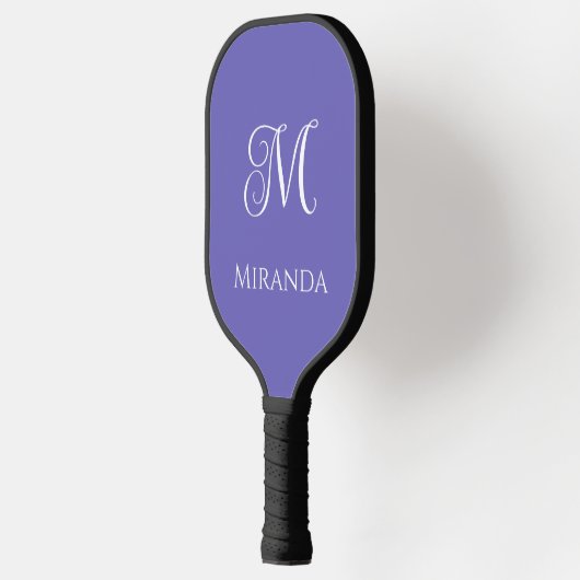 Minimale moderne naam en monogram in Paarse lavend Pickleball Paddle (Links)