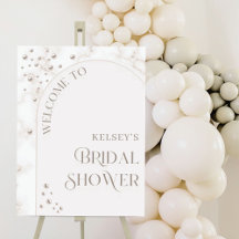 Minimale moderne parels bruiloft feest welkom bord