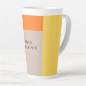 Minimale moderne platte Jouw naam Latte Mok (Rechterhoek)