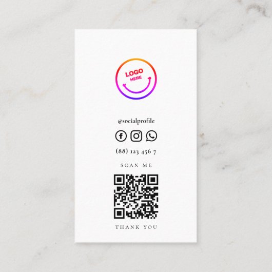 Minimale moderne Pro Design Architecture Qr-code Visitekaartje (Achterkant)