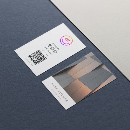 Minimale moderne Pro Design Architecture Qr-code Visitekaartje