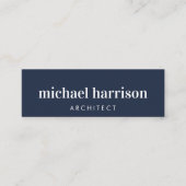 Minimale moderne professionele QR code blauw Mini Visitekaartje (Voorkant)