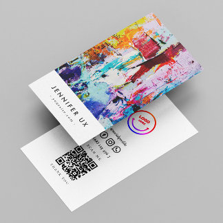Minimale moderne professionele QR-code Visitekaartje