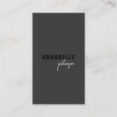 Minimale moderne professionele QR-code zwart Visitekaartje (Voorkant)