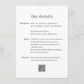 Minimale moderne QR-code foto bruiloft Informatiekaartje (Voorkant)