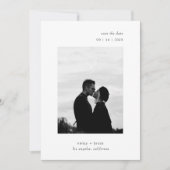 Minimale moderne QR-code foto bruiloft Save The Date (Voorkant)