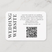 Minimale moderne QR-code voor bruiloft Informatiekaartje (Voorkant)