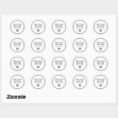Minimale moderne QR-code wit Ronde Sticker (Vel)