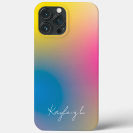 Minimale moderne regenboogombre met aangepaste naa iPhone 13 pro max hoesje