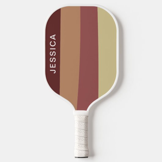 Minimale moderne Rode Retrostripes Pickleball Paddle (Voorkant)