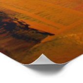 Minimale moderne, roodgeel Abstract Poster afdrukk (Hoek)