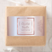 Minimale moderne roos gouden lijsten folie met typ etiket (Insitu)