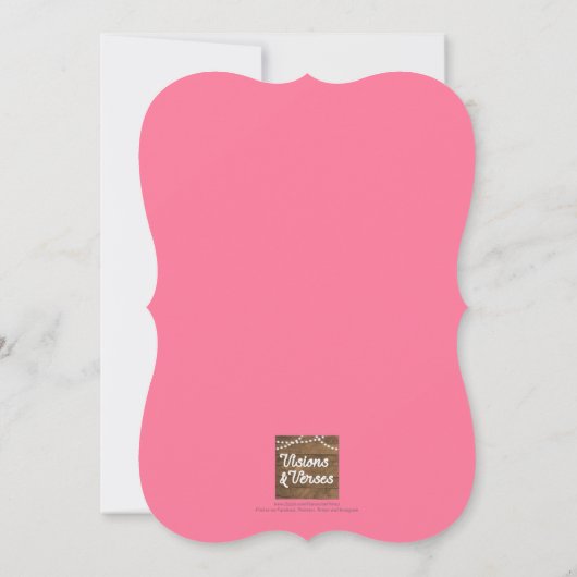 Minimale moderne roze ballon elk nummer verjaardag kaart (Achterkant)