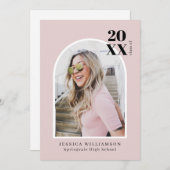 Minimale moderne roze fotograafpartij kaart (Voorkant / Achterkant)