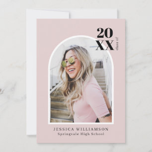 Minimale moderne roze fotograafpartij kaart